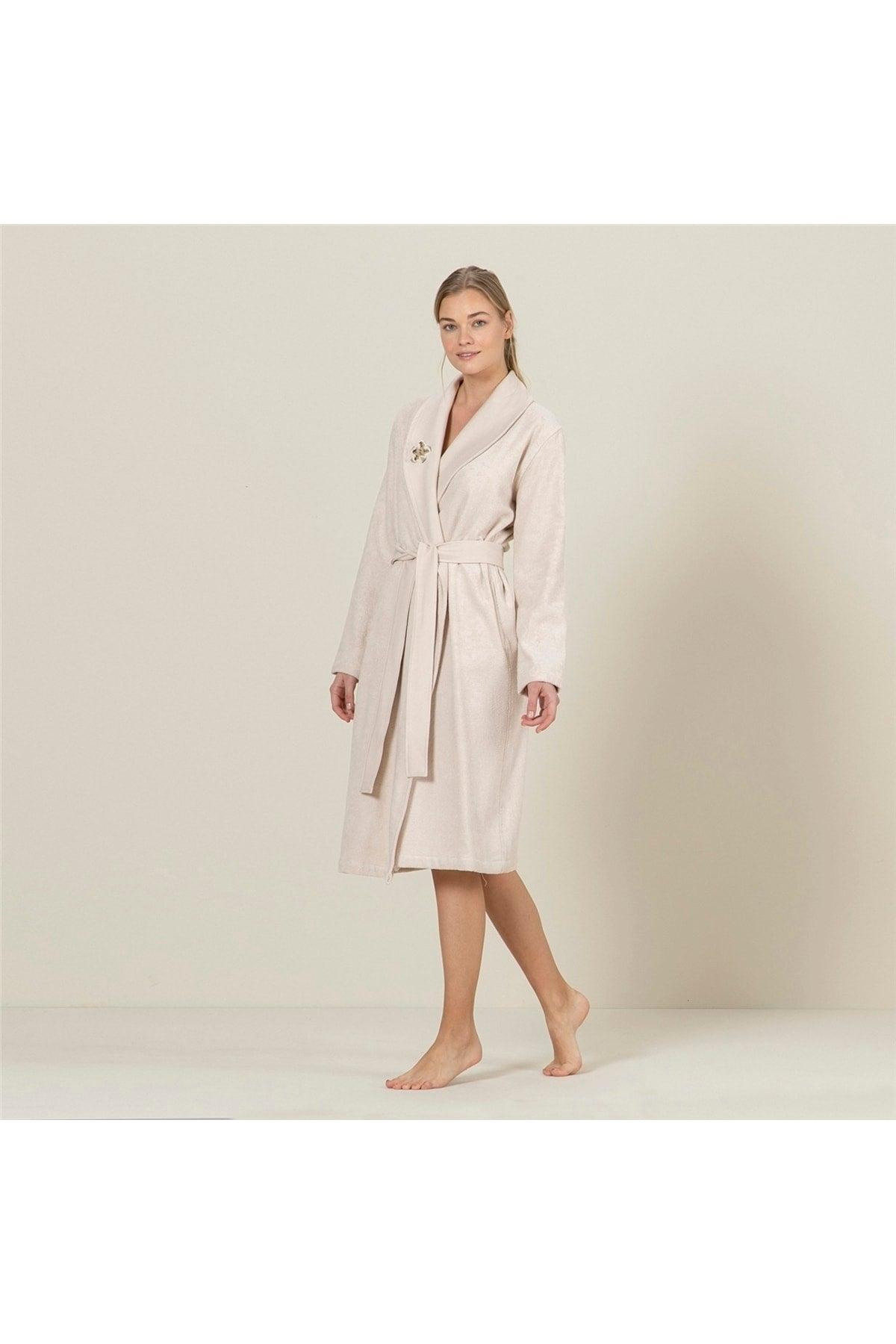 Aline Women's Bathrobe Beige - Swordslife