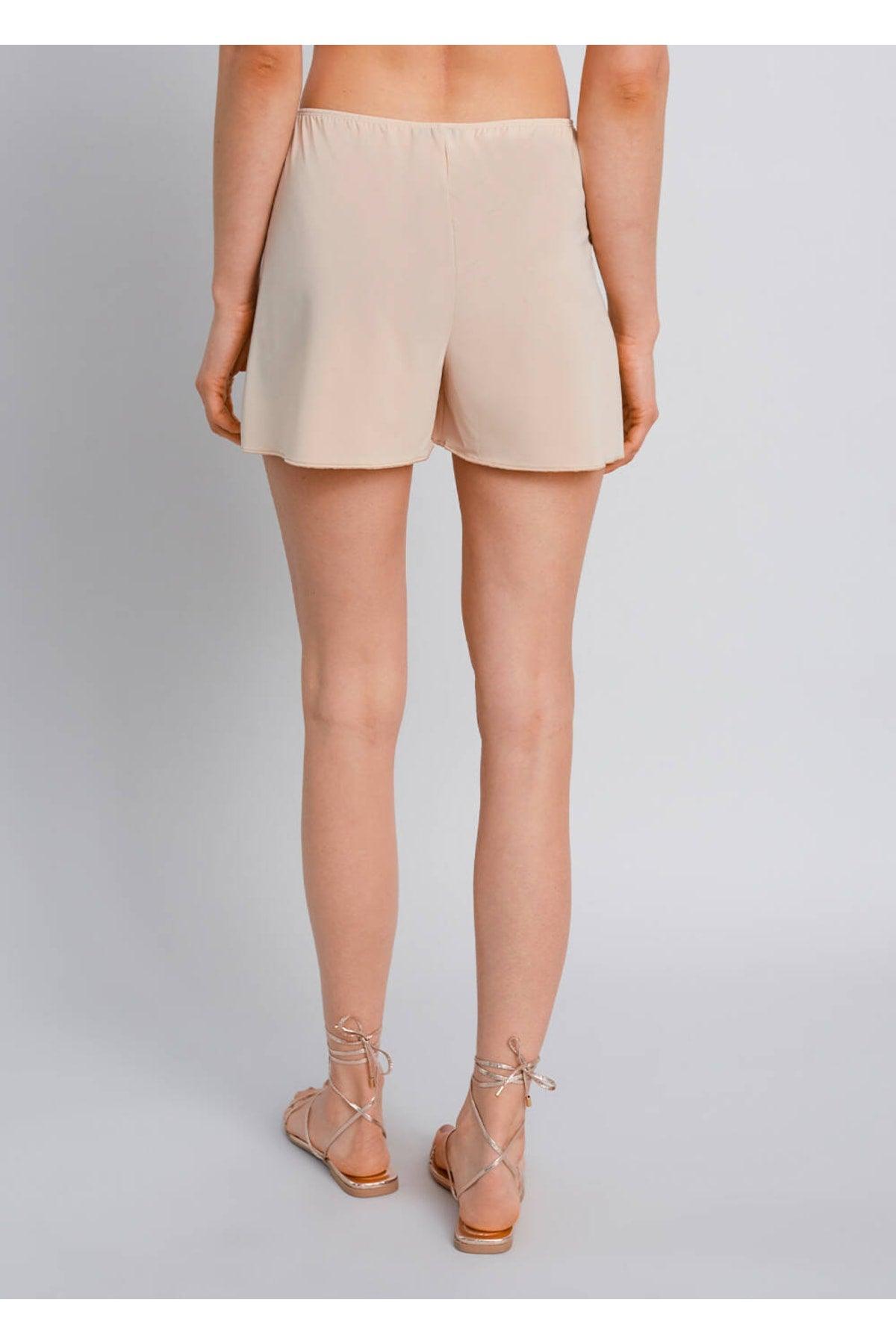 Elastic Waist Nude Mini Shorts Underskirt - Swordslife