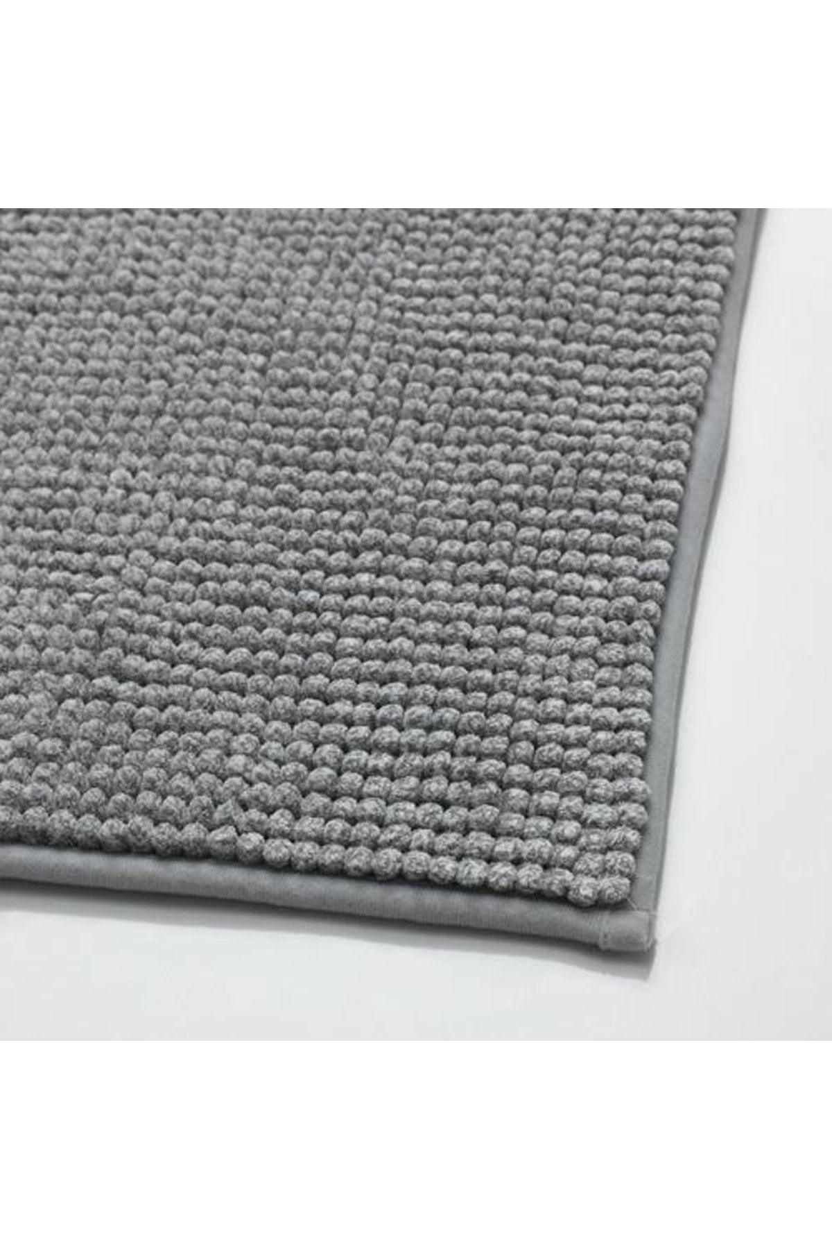 Microfiber Bath Mat Light Gray Color 60x120 Cm Meridyendukkan Soft Bathroom Rug Ultra Absorbent - Swordslife