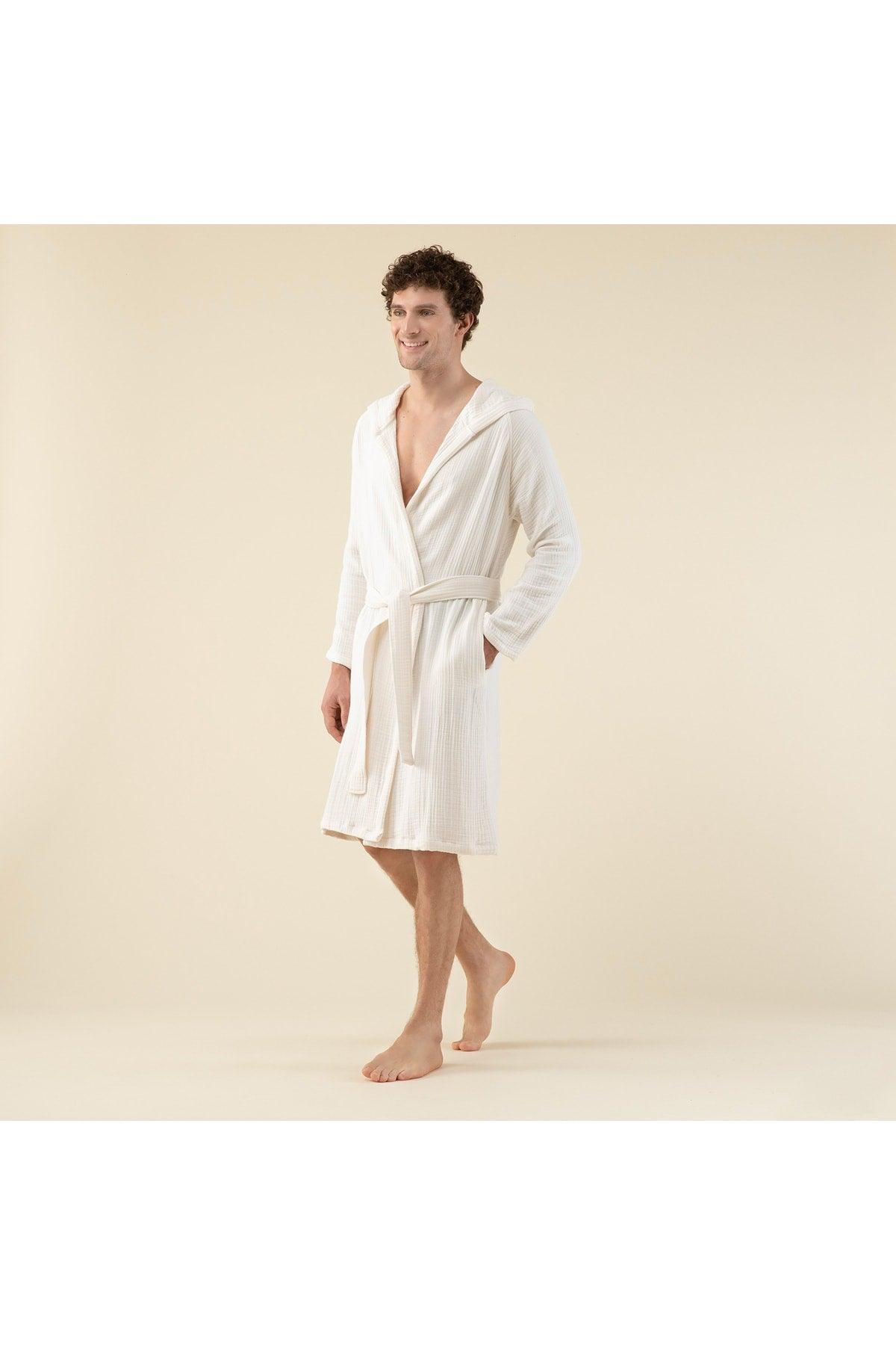 Armin Unisex Bathrobe Ecru - Swordslife