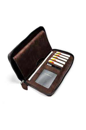Unisex Vegan Leather Card Holder Wallet With Phone Compartment Xclub Model