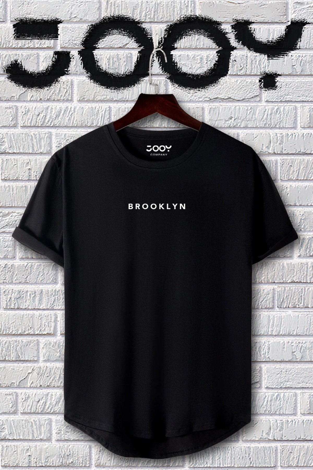 Brooklyn Printed Black And White Oval Cut Tshirt Set Of 2