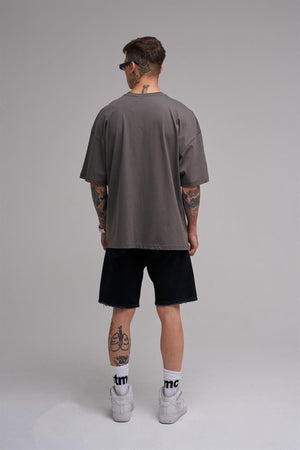 Unisex Large Size Only Belong Printed Cotton T-Shirt Smoke