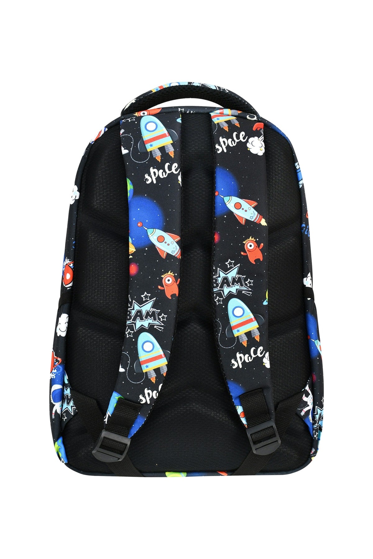 3-Pack Elementary School Astronaut Patterned School Bag With Food And Pencil Holder For Boys