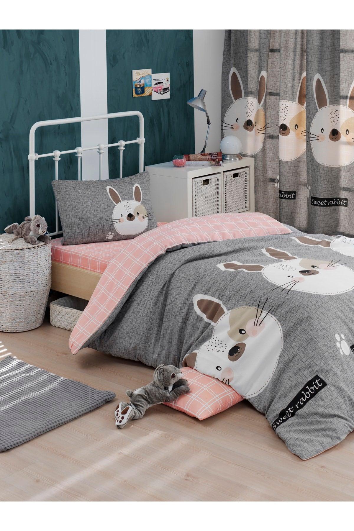 Easy-to-Iron Duvet Cover Set Single Rabbit A - Swordslife