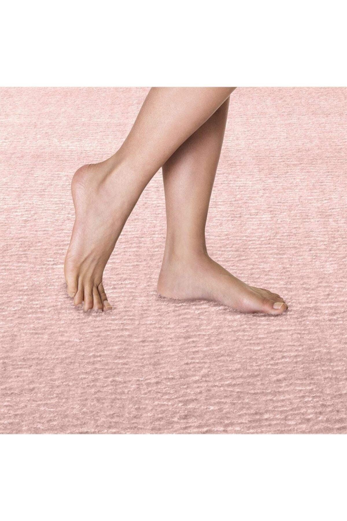 Bath Mat Triple Set Pink Color Plush Non-Slip Base Washable 60x100 - 60x40 - 60x60 Y3bh4 - Swordslife