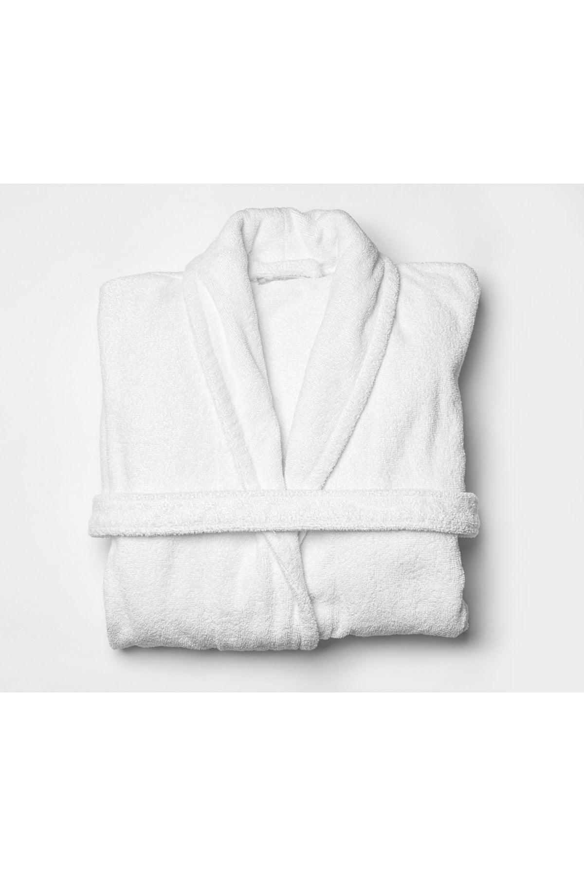 White Unisex Bathrobe 100% Cotton Hotel Bathrobe - Swordslife