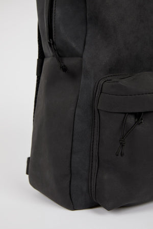 Men'S Large Faux Leather Backpack