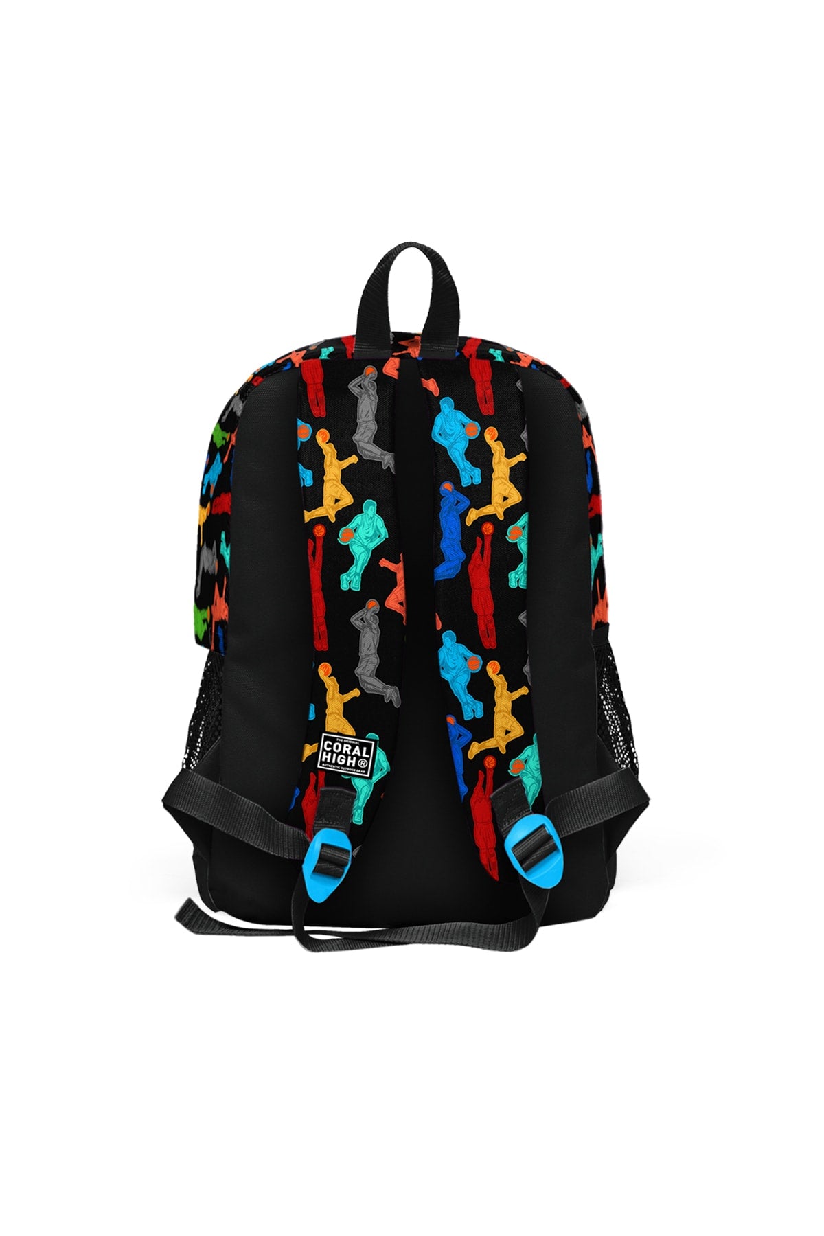 Kids Four Compartment Basketball Patterned 3-Piece School Bag Set