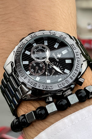 Steel Band Men'S Wristwatch Waterproof