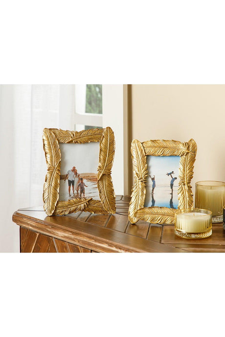 Feathers Frame 20.3x24.8x1.8cm Gold - Swordslife