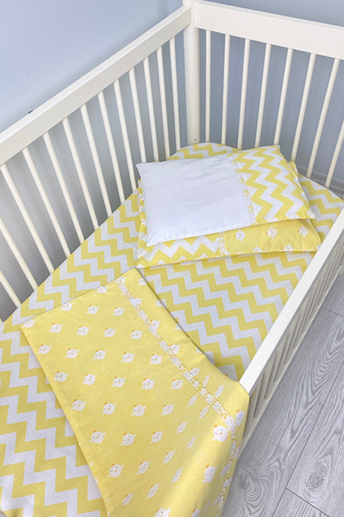 Chick Pattern Baby Duvet Cover Set