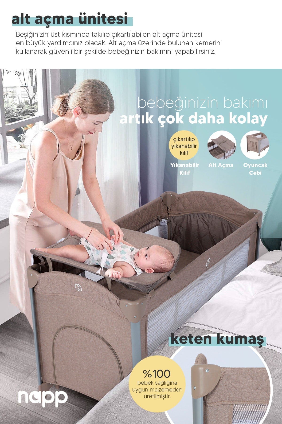 Napp 8 In 1 Anne Yani Park Bed Playpen And Bed