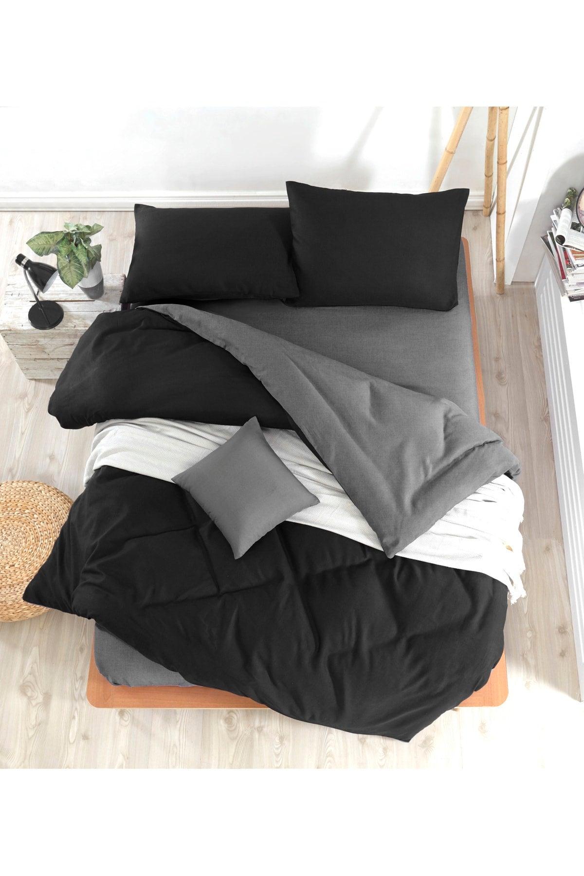 Mature Duvet Cover Set Double Basic Black-Smoked - Swordslife