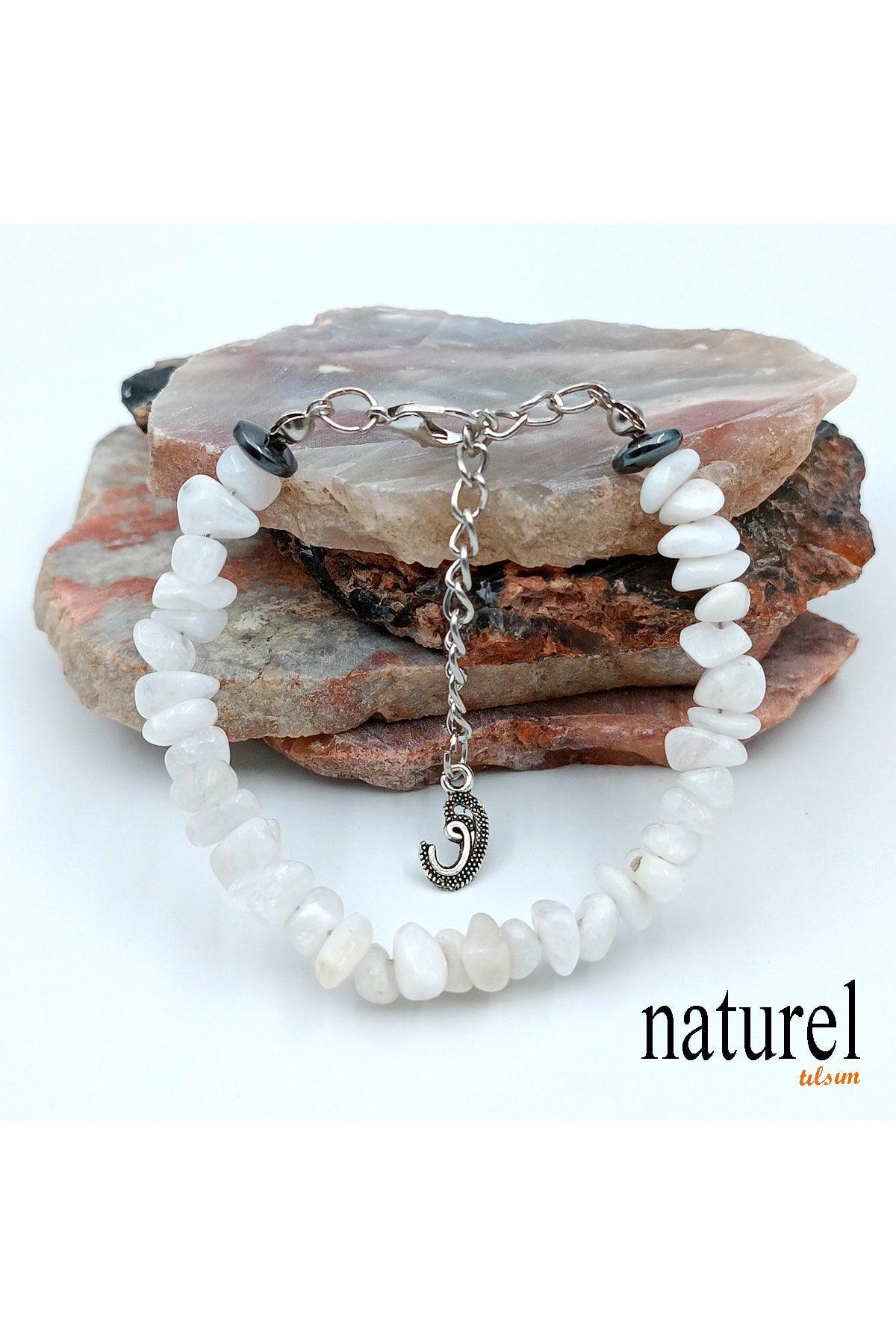 Natural Stone Moonstone Women's Bracelet - Broken Natural Stone - Gift Bracelet - Swordslife