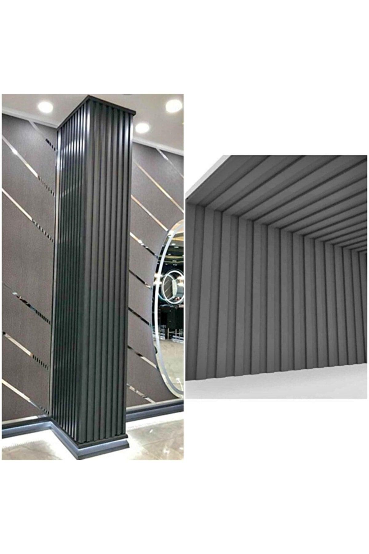 Wainscot Corrugated Panel Anthracite Color Width 12 Cm Length 2,90 Meters Note 1 Order is Sent as 6 Lengths - Swordslife