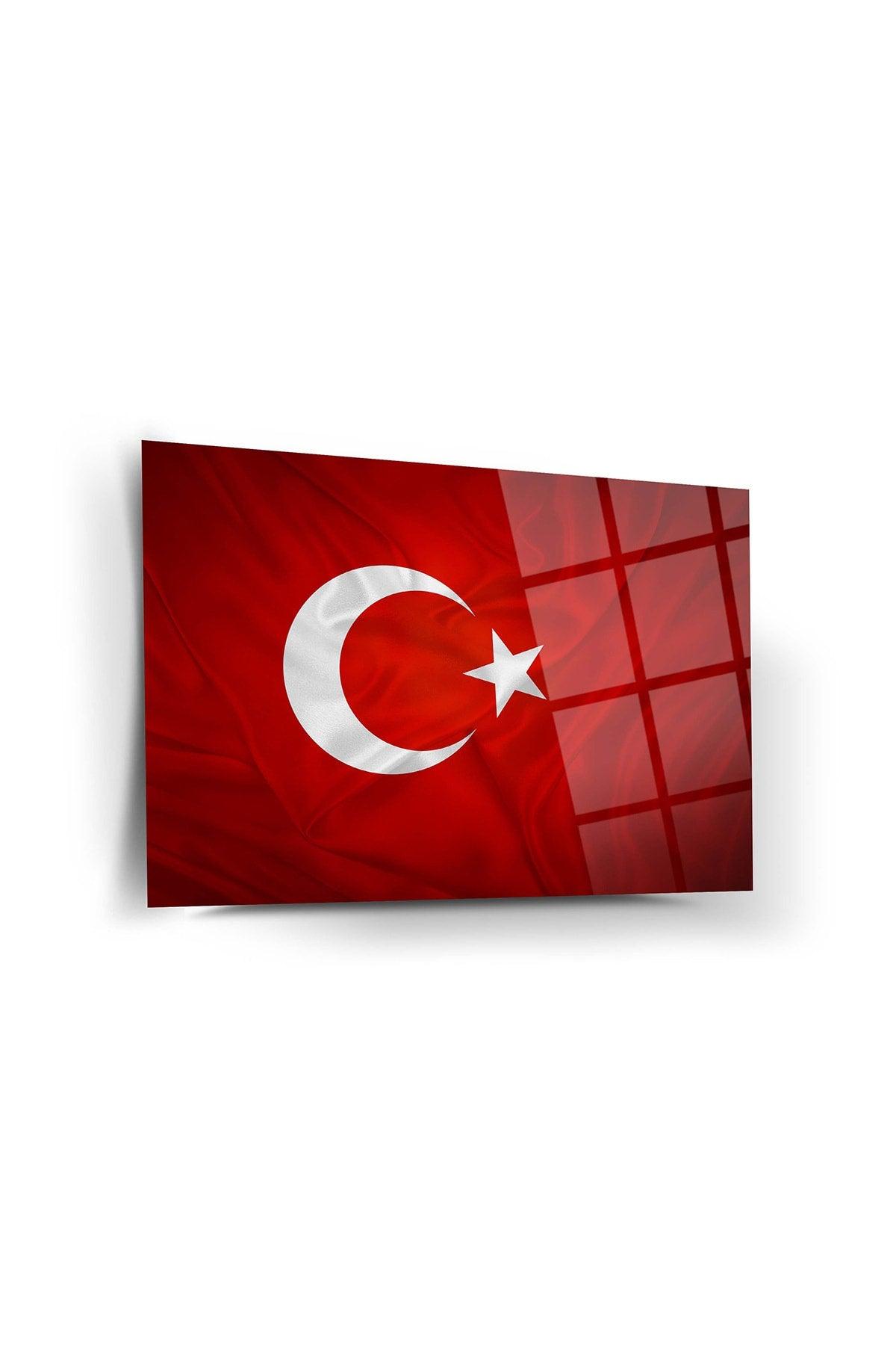 Turkish Flag 11 Glass Painting-Atatürk Painting-Flag Painting - Swordslife