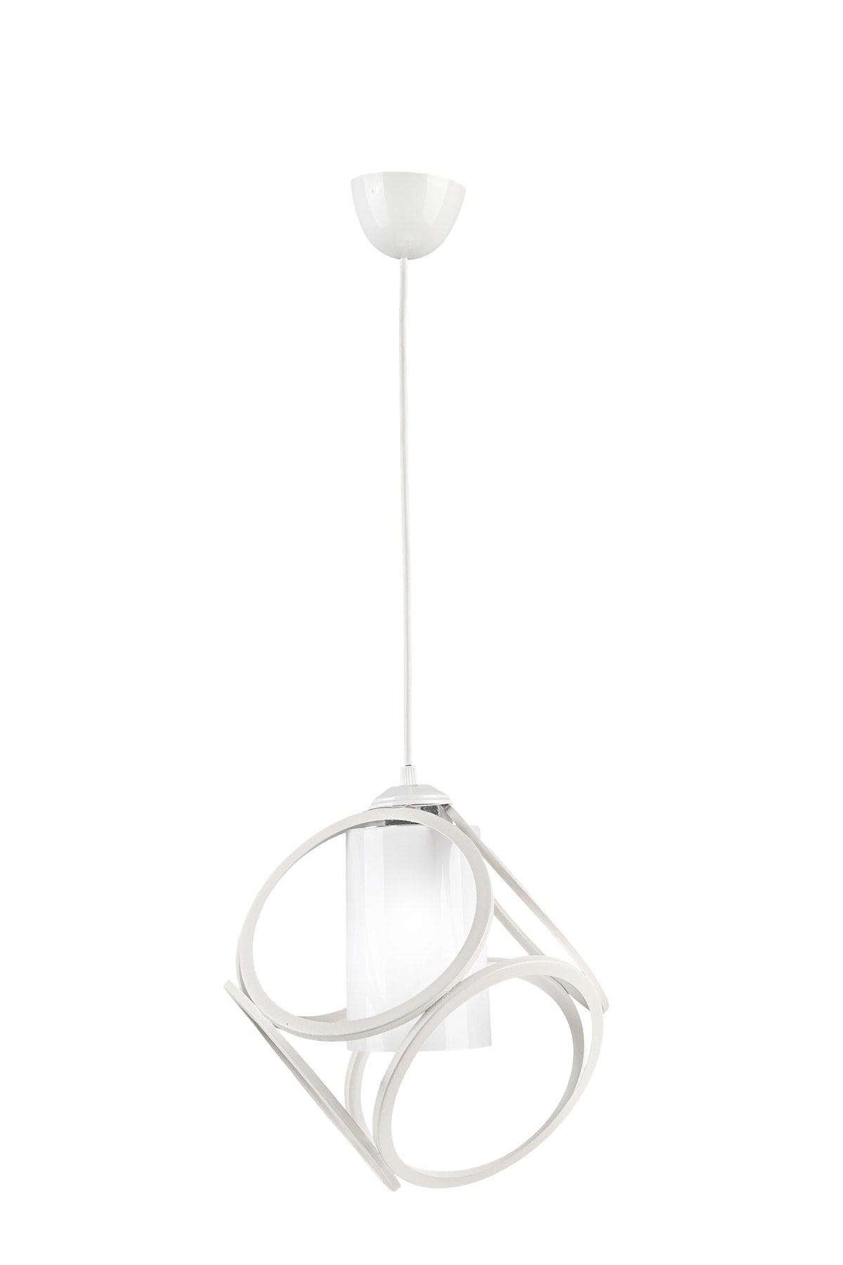 Aydın Single Chandelier White White Acrylic