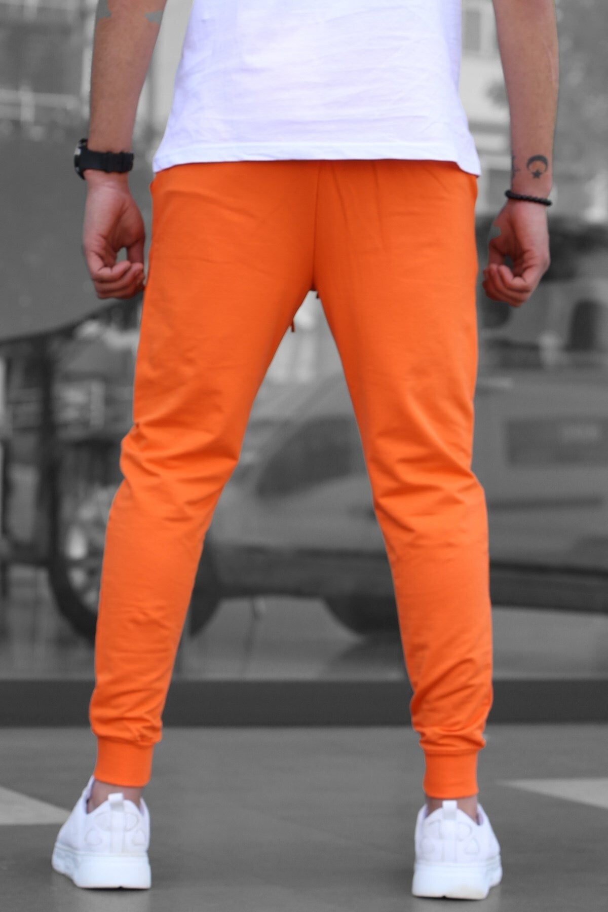 Men's Orange Elasticated Men's Tracksuit