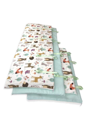 Baby Kids Crib Edge Guard 90X190 For Montessori (4 Pieces) Nature Mint Green