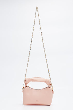 Powder Shk24 Soft Leather Knot Detailed Chain Strap Hand And Shoulder Bag L:14 E:22 W:8 Cm