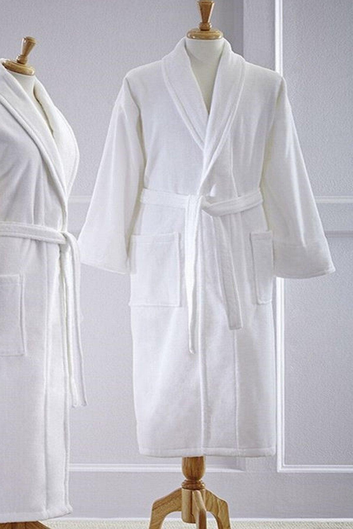 White Unisex Bathrobe - Swordslife