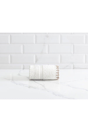 Marla Crochet Hand Towel - Ecru - Beige - Swordslife
