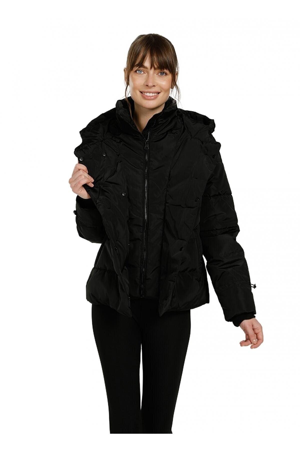 W-sn71 Karina Coat Waterproof Coat Black Women's Coat - Swordslife