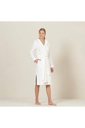 Cindee Women's Bathrobe Ecru - Swordslife