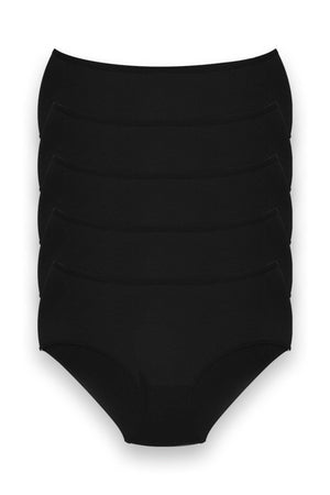 Women's Oversized Panties - 5 Pieces Black (5XL, 6XL, 7XL) - Swordslife