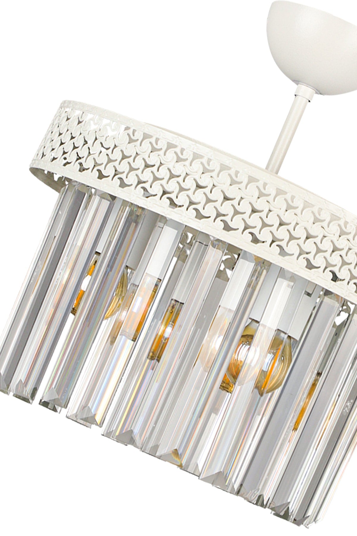 Sitrus 3Rd White Lux Crystal Stone Chandelier