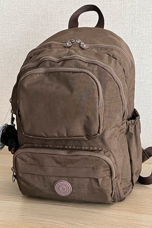 Unisex Dark Mink Waterproof Fabric Laptop School Bag Travel Backpack 14 Inch 18 Lt 40X30Cm