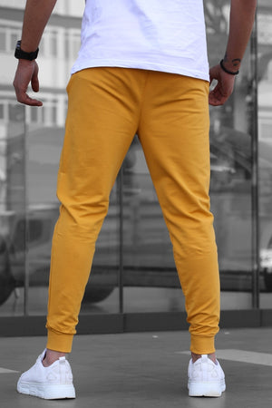 Yellow Elasticated Men'S Tracksuit 4821