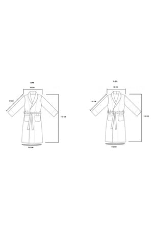 Rib Bathrobe Unisex 100% Cotton - Swordslife