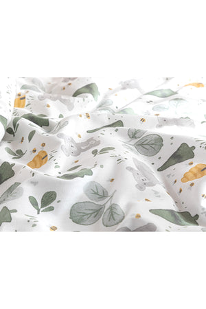 Honey Bear Cotton Baby Duvet Cover Set 100X150 Cm Green