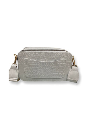 Women'S Canta White Crochet Quality Sport Stylish Crossbody Two Compartment Pocket Shoulder Bag (Small Size)