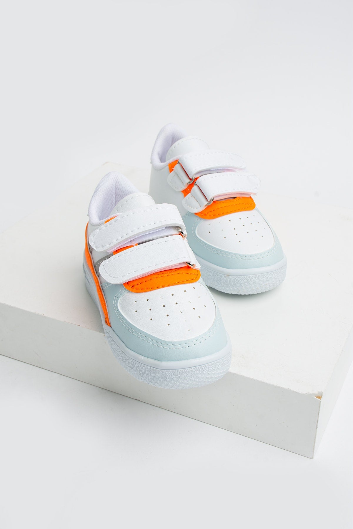 Kids Gray Orange Sneakers Kids Shoes