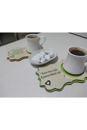 Pieces Wooden Laser Cut Cup Coasters Coffee Bottom