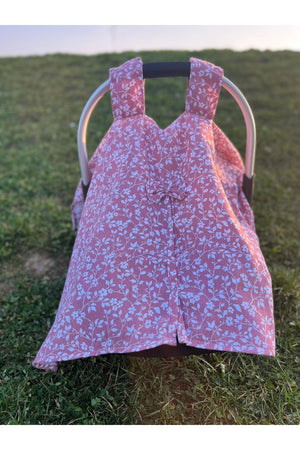 Run Baby Muslin Fabric Push-Up Stroller Cover (Pink Flower) 75X100Cm