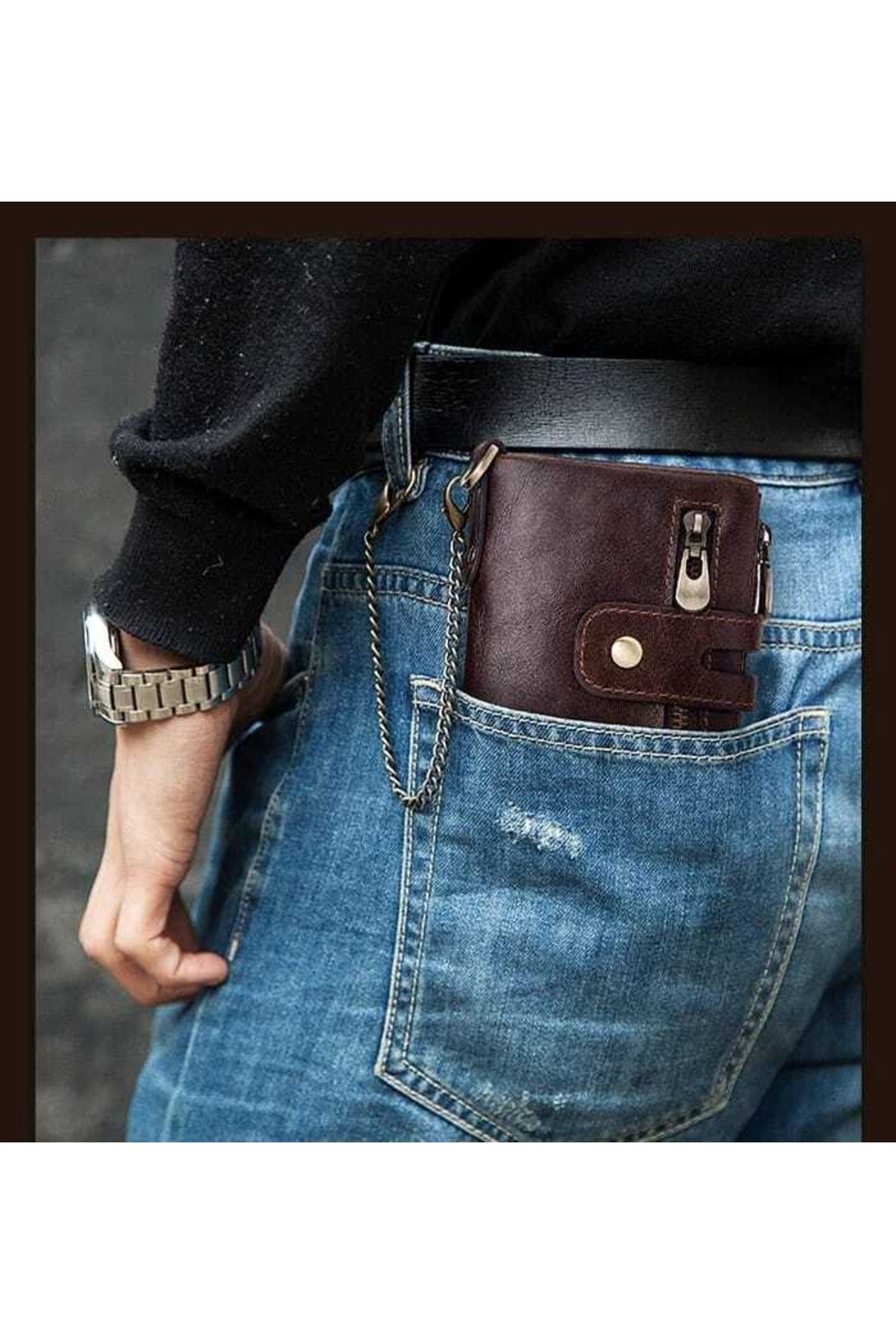 Men'S Brown Leather Wallet