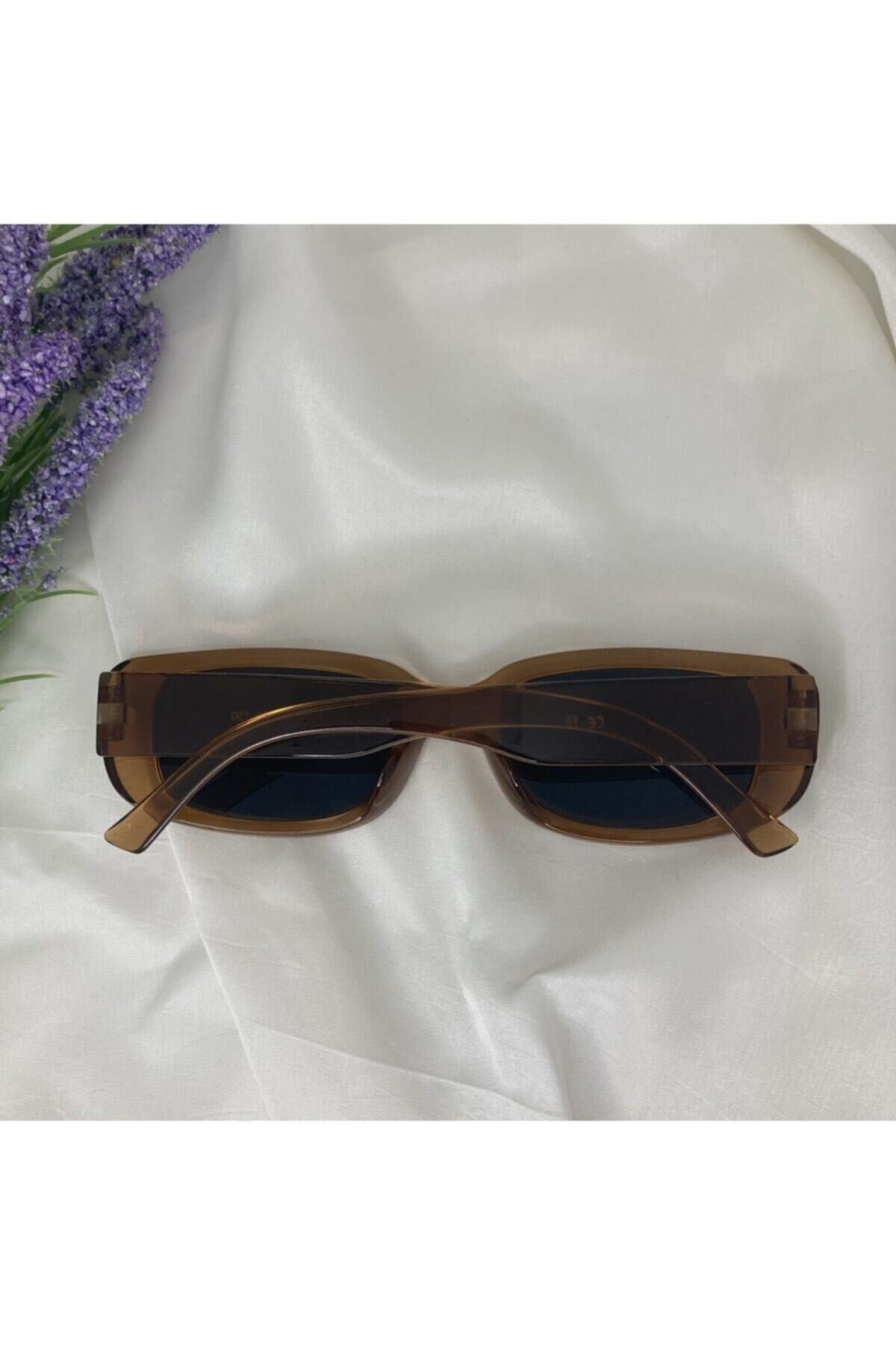 Unisex Vintage Brown Sunglasses