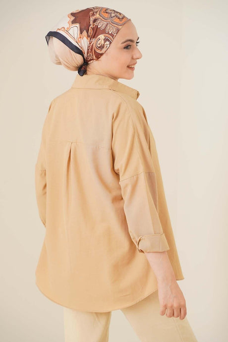Oversize Basic Shirt Latte - Swordslife