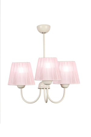 Ova 3Rd Chandelier White Light Pink Hat