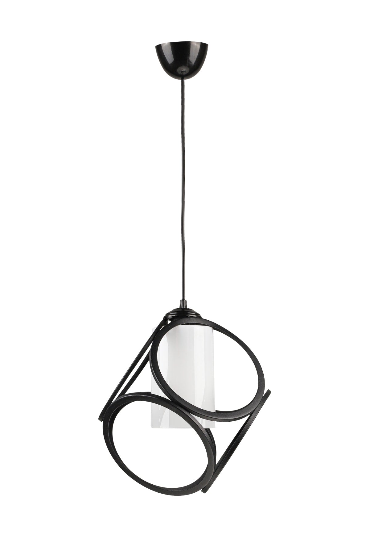 Aydin Single Chandelier Black White Acrylic