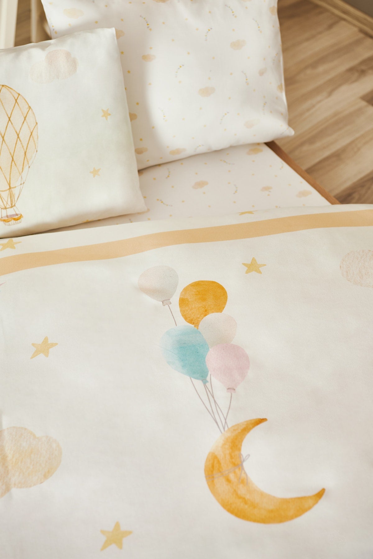 Baloon Cotton Satin Baby Duvet Cover Set