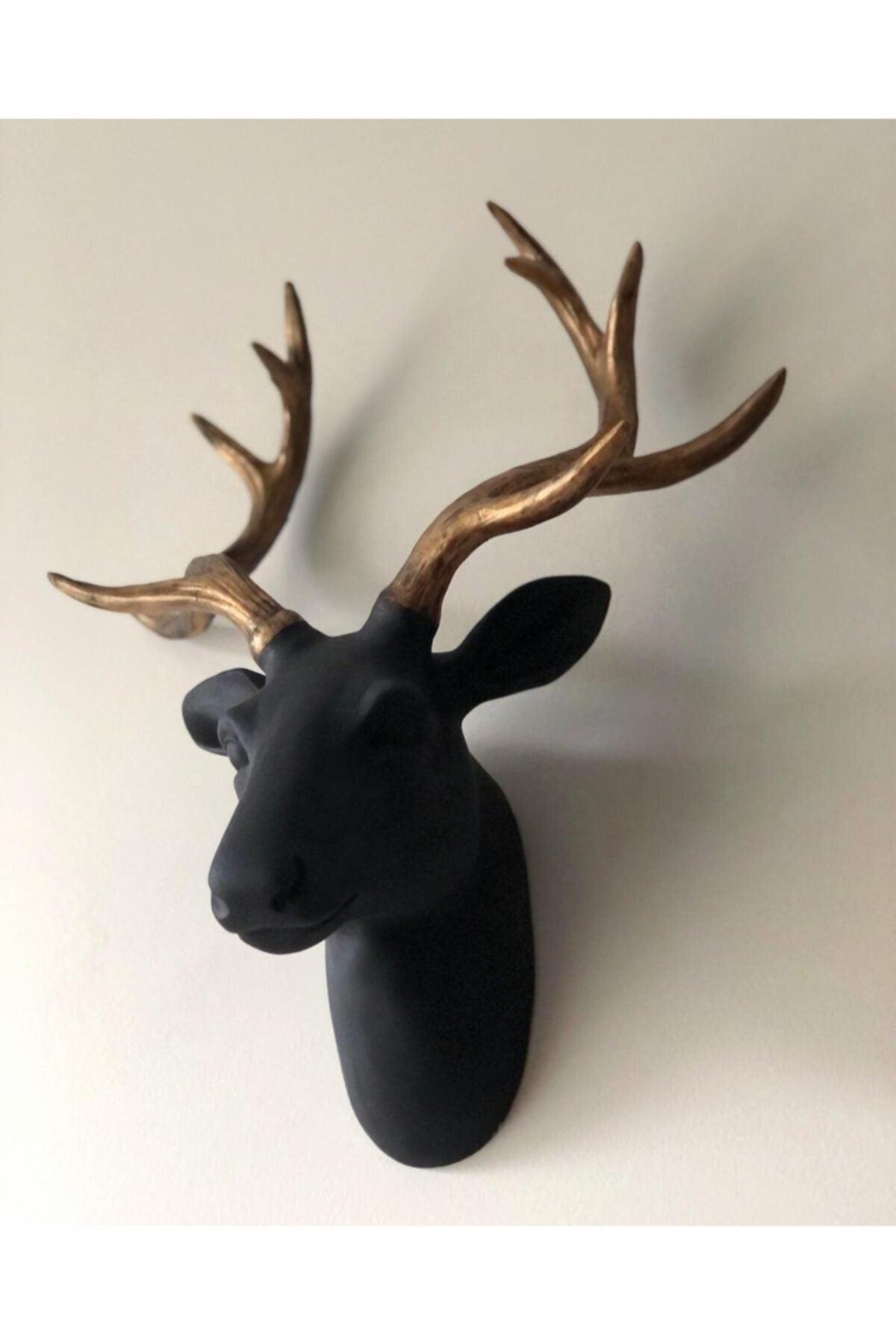 Black Decorative Deer Head Wall Ornament - Swordslife