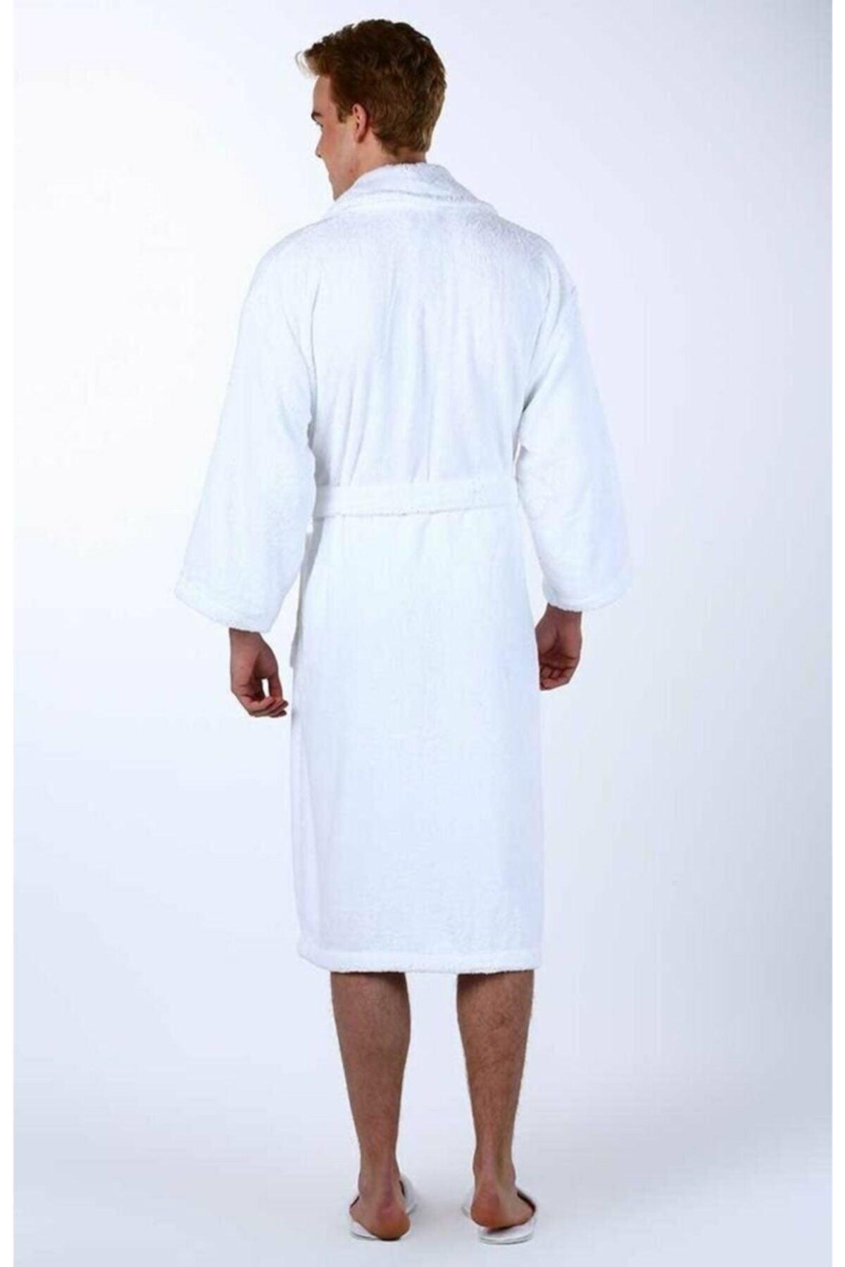 Imperial Shawl Collar Bathrobe White Xxl Size - Swordslife