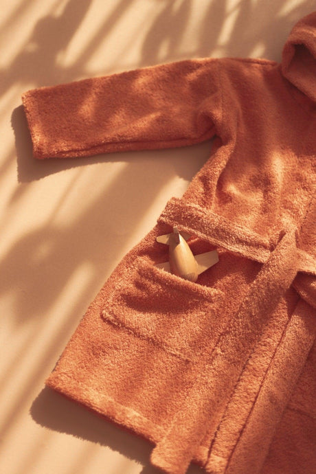 Buldan Woven Baby/Kids Bathrobe Pumpkin Color - Swordslife