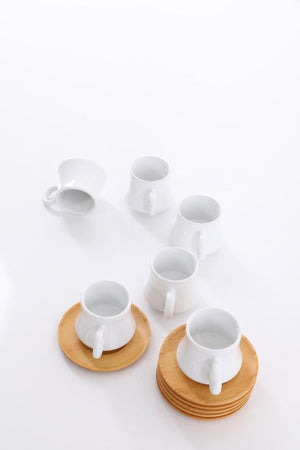 Largi 6 Person Coffee Set Bamboo