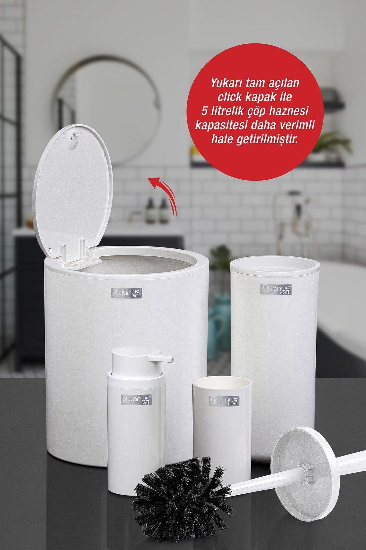 White Round 4 Pcs Bathroom Set - Swordslife